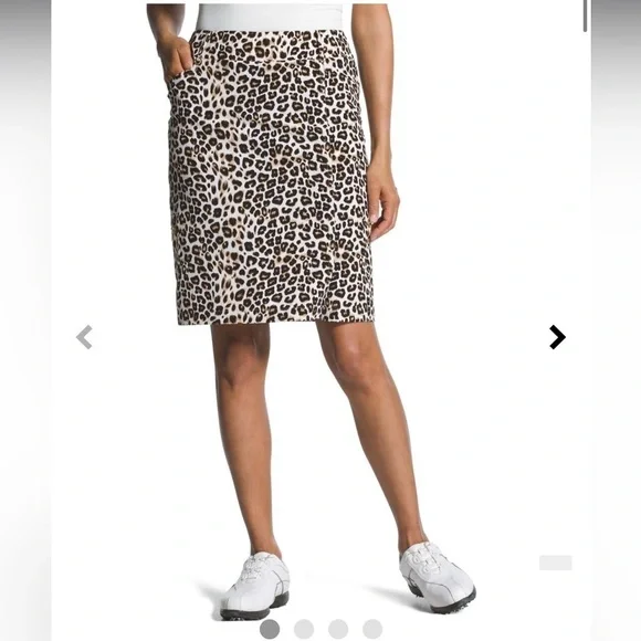 Zenergy Golf by Chicos Leopard Print Gold Skort sz 16/ XL - Picture 4 of 15